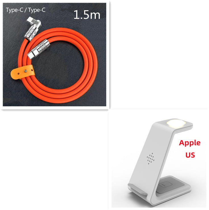 3-in-1 Fast Wireless Charging Station – Phone, Watch & Earbuds Charging Dock Stand