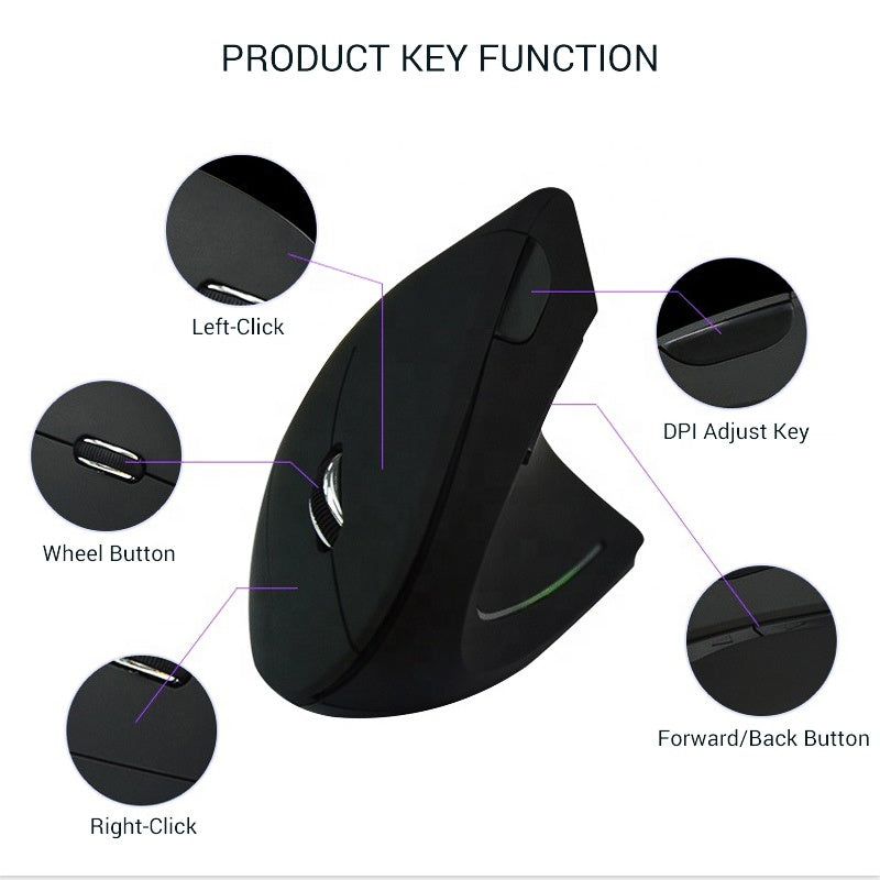 2.4G Wireless Optical Mouse – Silent Right-Hand Ergonomic Design