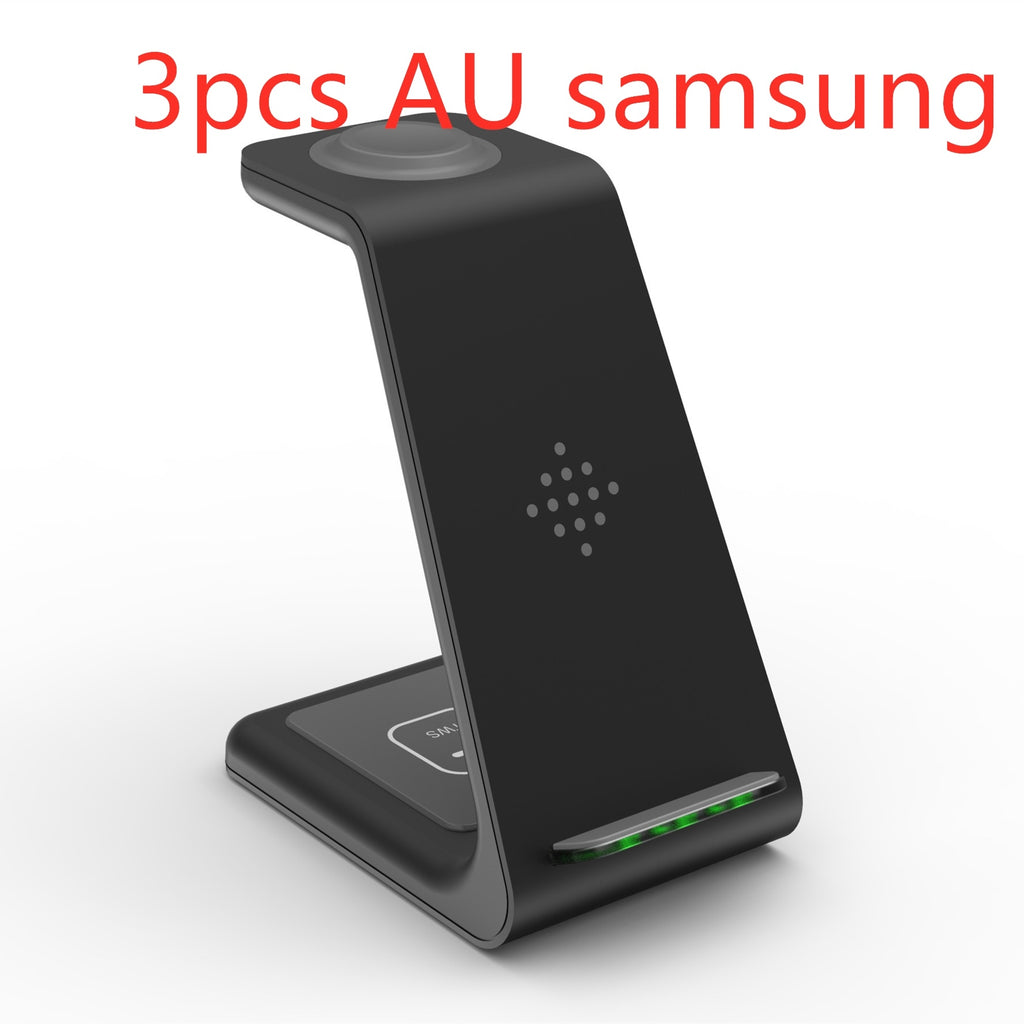 3-in-1 Fast Wireless Charging Station – Phone, Watch & Earbuds Charging Dock Stand