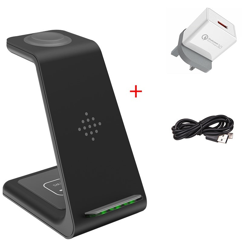 3-in-1 Fast Wireless Charging Station – Phone, Watch & Earbuds Charging Dock Stand
