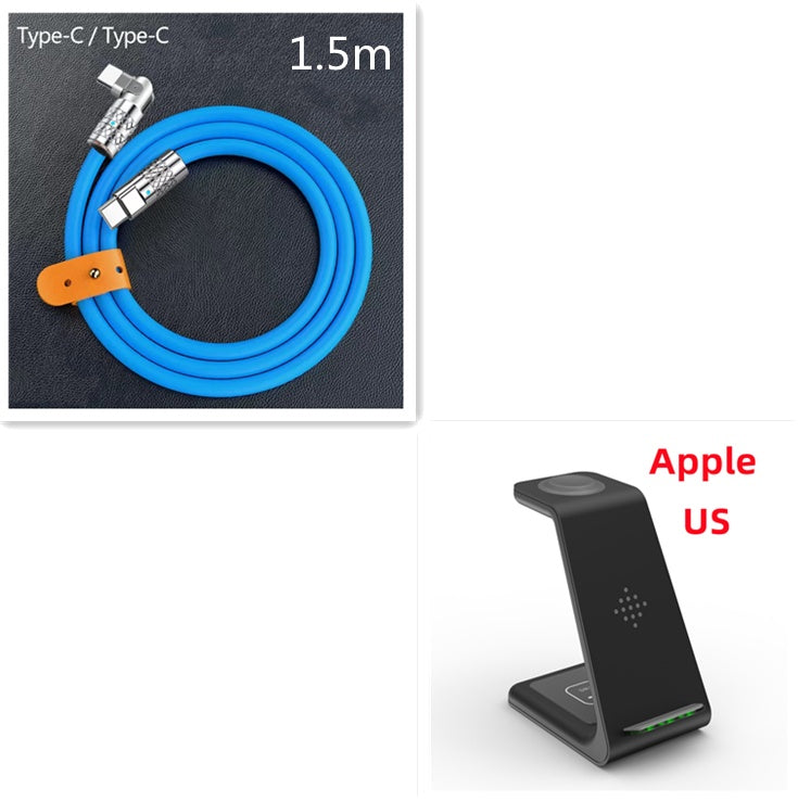 3-in-1 Fast Wireless Charging Station – Phone, Watch & Earbuds Charging Dock Stand