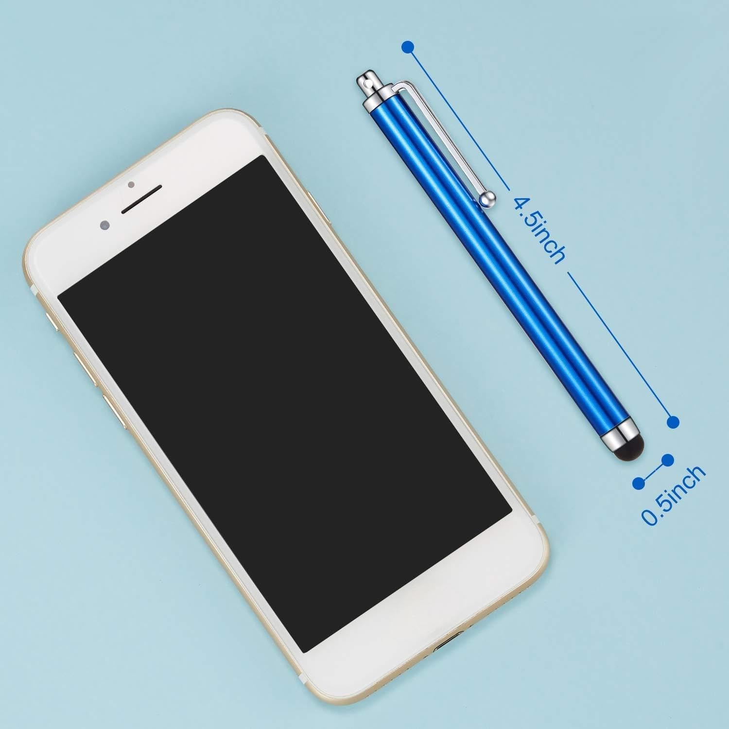 36 Pcs Stylus Pen for Universal Capacitive Touch Screens Devices, Stylus Pen Compatible with Tablet for Classroom Travel Olders Friendly(Black, Silver, Dark Blue, White)