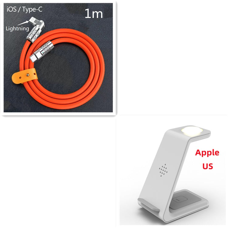 3-in-1 Fast Wireless Charging Station – Phone, Watch & Earbuds Charging Dock Stand