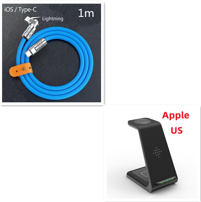 3-in-1 Fast Wireless Charging Station – Phone, Watch & Earbuds Charging Dock Stand