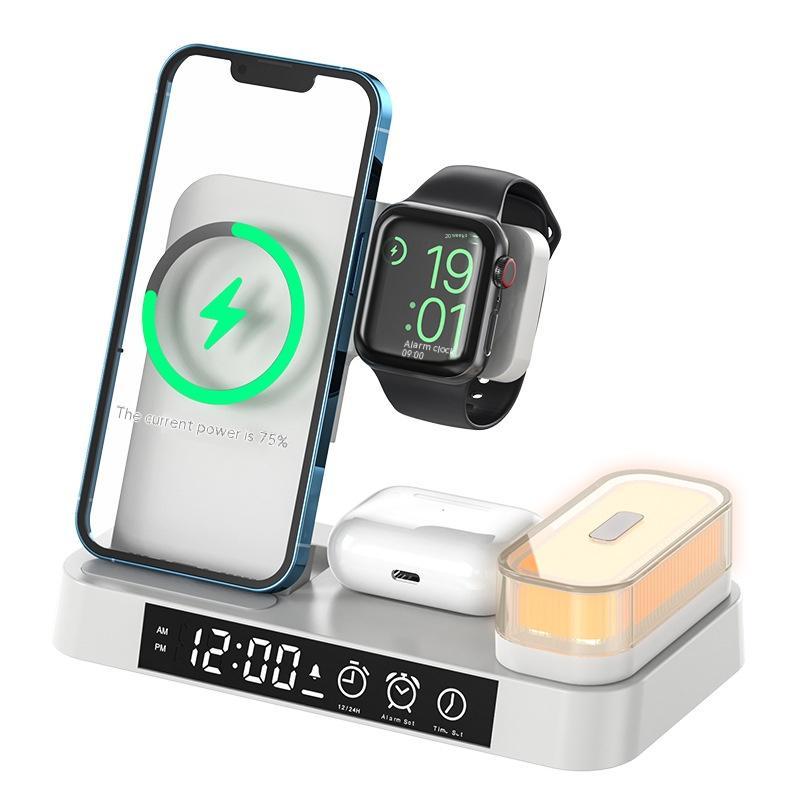 Magnetic 3-in-1 Wireless Charger – Fast Charging Dock for Phone, Watch & Earbuds