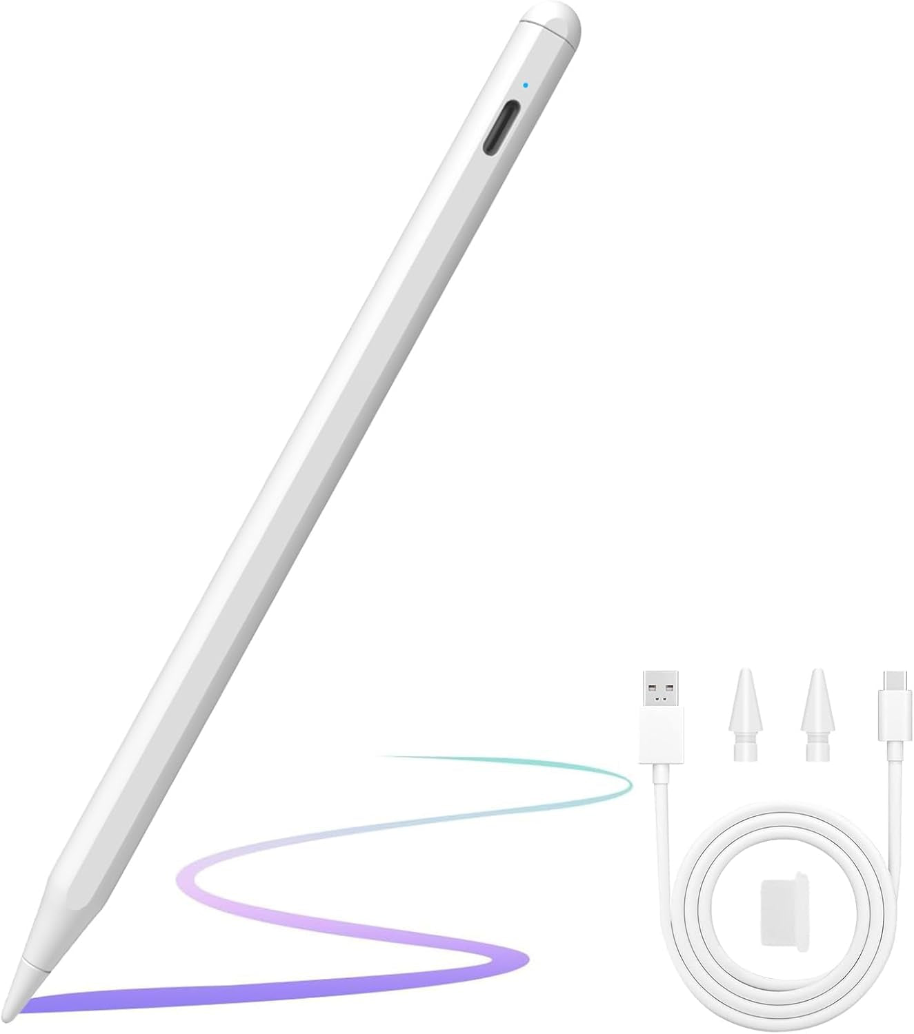 Stylus Pen for Ipad 6Th-11Th Generation - Fast Charge Magnetic Pencil, Compatible with 2018-2025 Apple Ipad Pro 11"/12.9"/M4, Ipad Air 3/4/5/M2/M3, Ipad Mini 5/6 Gen/A17Pro