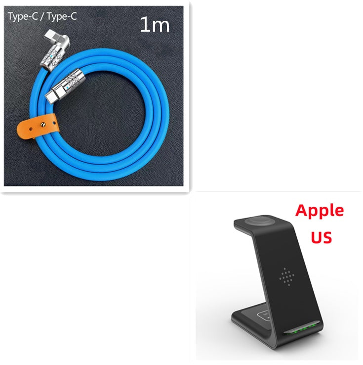 3-in-1 Fast Wireless Charging Station – Phone, Watch & Earbuds Charging Dock Stand