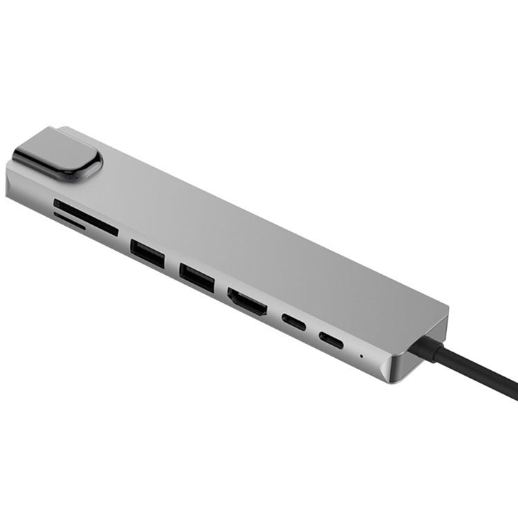 8-Port Aluminum Alloy Splitter – Compact Multi-Port Adapter