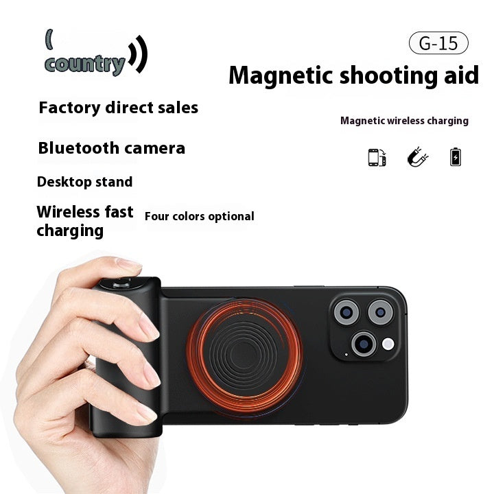 Wireless Charging Phone Stand – 3000mAh Live Streaming Tripod with Magnetic Mount